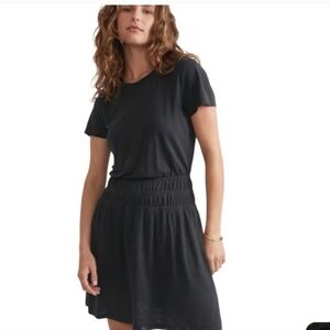 Marine Layer Esme Slub Mino Dress In Black Size Small
